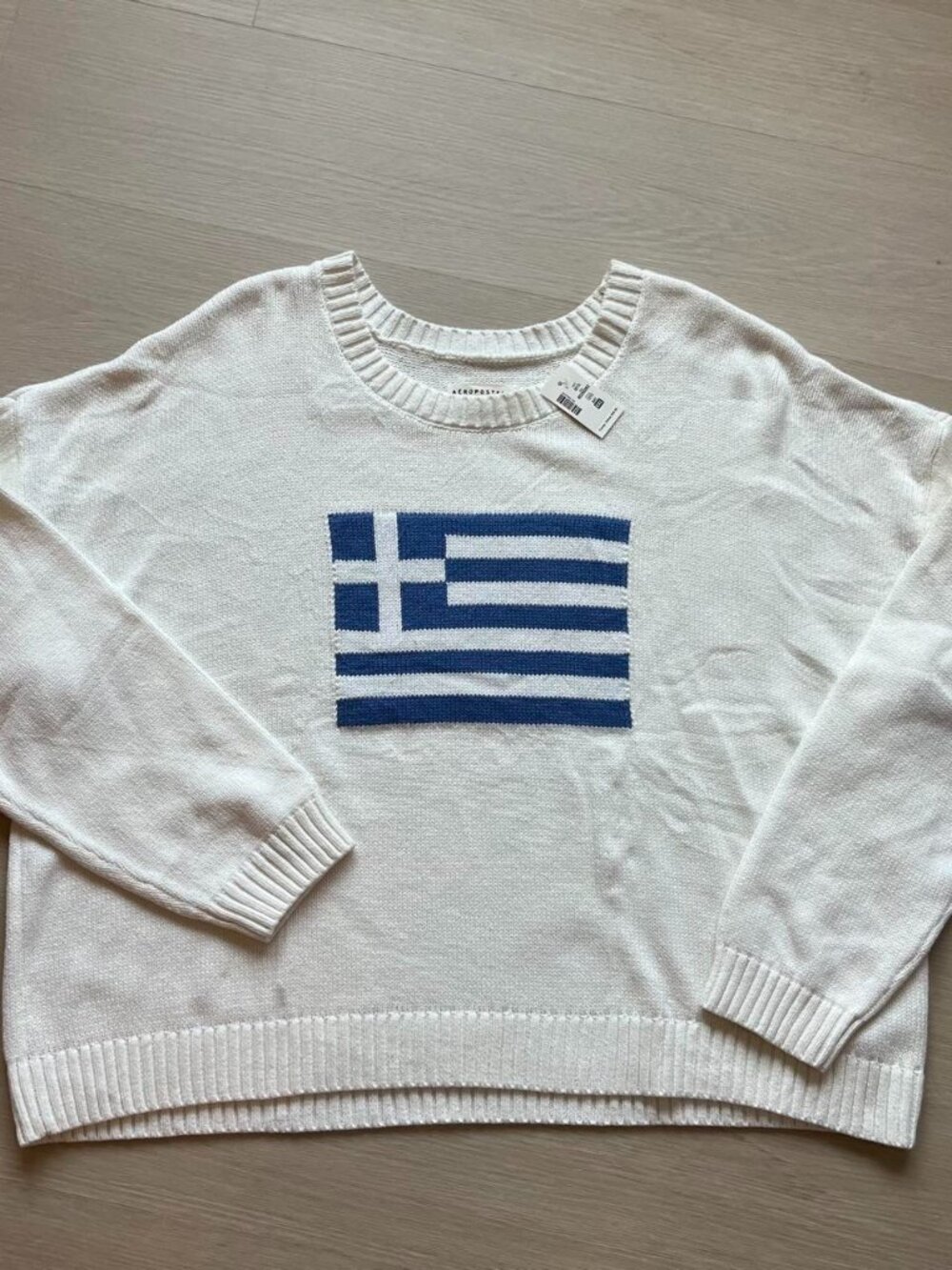 NWT Aeropostale Greek flag sweater